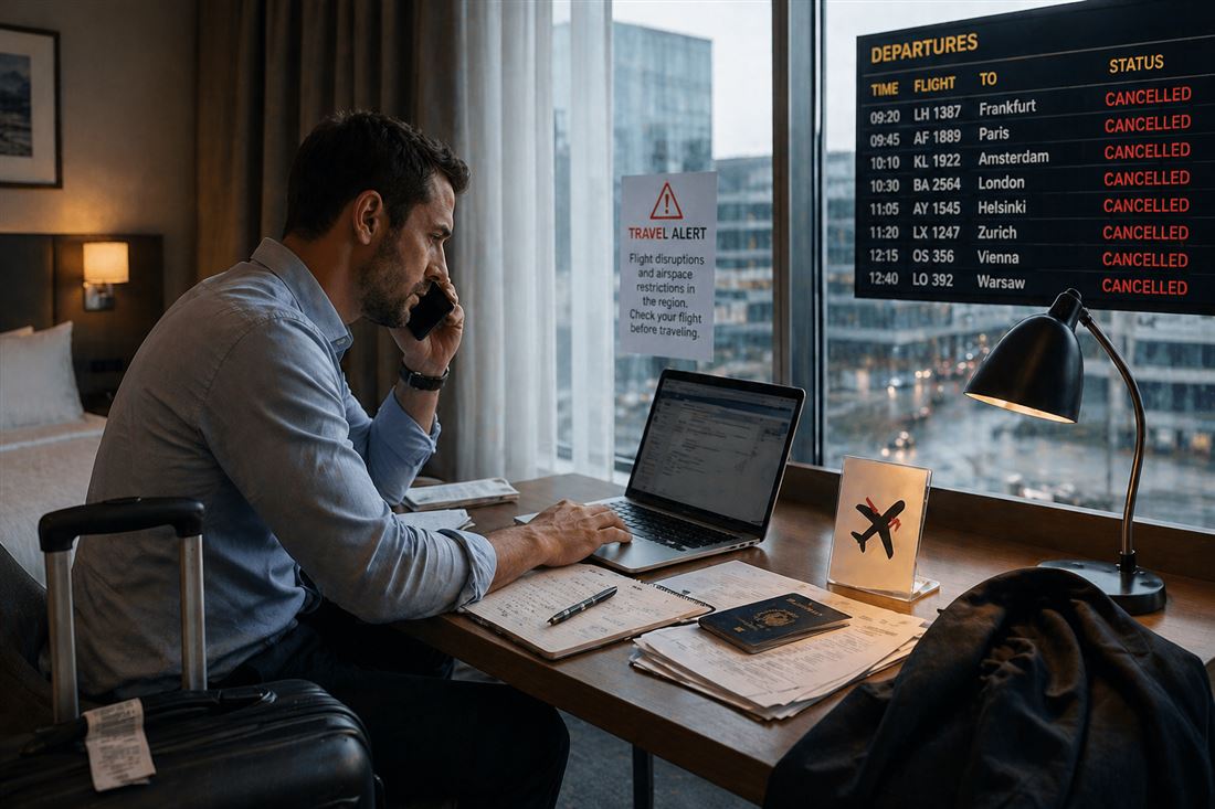 Uviaznutie na zahraničnej pracovnej ceste – mzda, náhrady a povinnosti zamestnávateľa